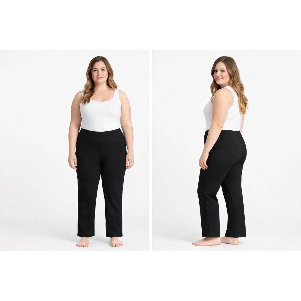 Thalian Ladies Dress Pants Size 14 Short Black Stretch Career Office Old Money N